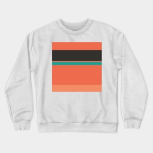 A cool collection of Orange Pink, Faded Orange, Christmas Purple, Persian Green and Dark Charcoal stripes. Crewneck Sweatshirt